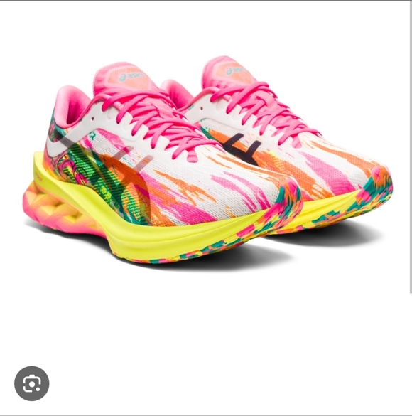 Asics Shoes - Asics Women's Multicolor Neon Pink & Yellow Athletic Running Shoes